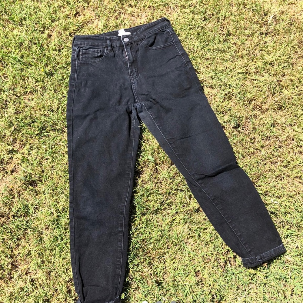 faded black high waisted jeans from forever 21
